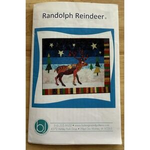 Randolph‎ Reindeer Quilt Pattern by BJ Designs & Patterns